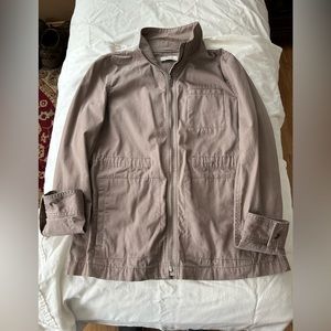 Ann Taylor Chino Field Jacket - Taupe -S